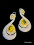 Yellow saphire cz earrings